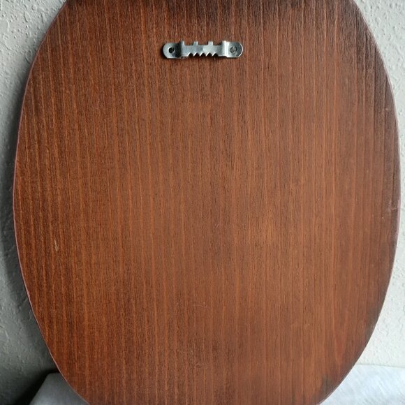 10.5" Wood Plaque Handpainted Victorian Lady on Real Wood, Wall Hanging, VTG Dec - Picture 2 of 5